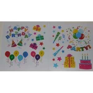  Happy Birthday Balloons and Gifts Peel & Stick Wall Decals 