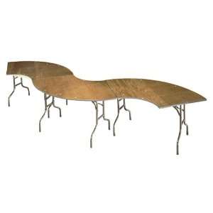  Midwest Folding Products Serpentine Plywood Folding Table 