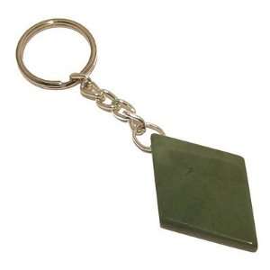  Jasper Keychain 04 Green Diamond Stone Crystal Healing Key 
