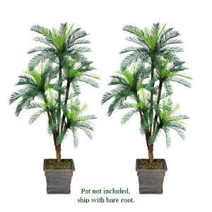  TWO 6 Cycas Palm Artificial Trees with 5 Heads _plastic Fronds 