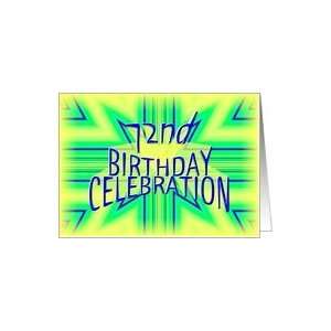    72nd Birthday Party Invitation Bright Star Card Toys & Games