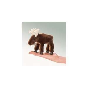   Plush Moose Mini Finger Puppet By Folkmanis Puppets