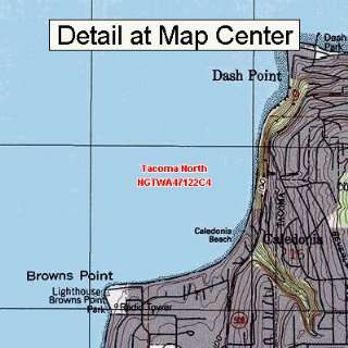  USGS Topographic Quadrangle Map   Tacoma North, Washington 