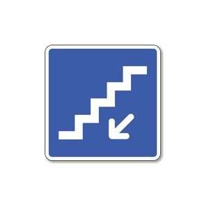  Stairs Down Symbol Sign   8x8