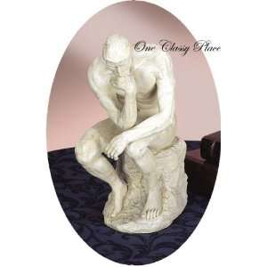  Thinker Ivory Statue 12H