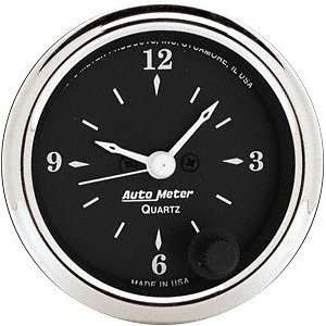   Meter 1785 Old Tyme Black 2 1/16 12 Volt Electric Clock Automotive