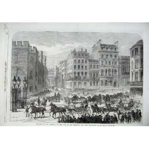   King Belgians Procession Pall Mall London Horse 1869