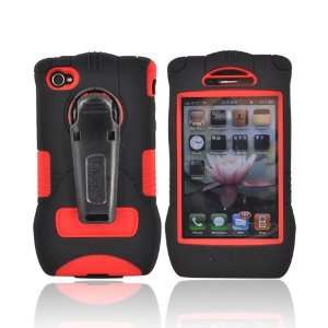  For Trident Kraken iPhone 4 Hard Case Cover BLACK RED 