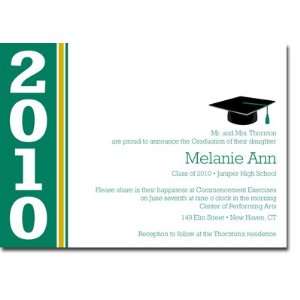   Collections   Graduation Invitations (Simple Band Grad   Green & Gold