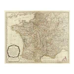  Thomas Kitchin   A New Map Of The Kingdom Of France, 1790 