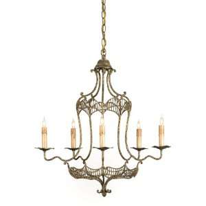  Currey and Company 9956 Old Gold Leaf Charisse Chandelier 