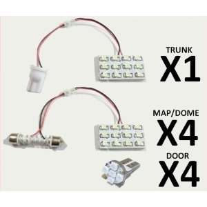 White 9 Lights LED Interior Package 70 LEDs Total Nissan Maxima 2004 