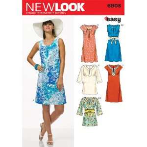  New Look Sewing Pattern 6803 Misses Dresses, Size A (10 12 