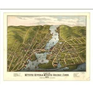  Historic Mystic River, Connecticut, c. 1879 (M) Panoramic 
