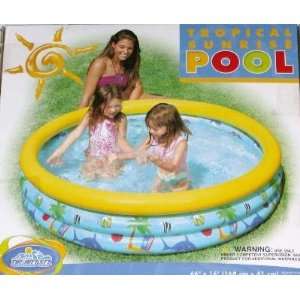    Inflatable Kids Tropical Sunrise Swimming Splash Pool Toys & Games