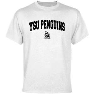   Youngstown State Penguins White Mascot Arch T shirt