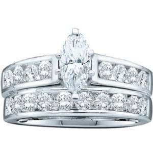   Marquise Cut Diamond Wedding Engagement Bridal Ring Set Rodeo Jewels