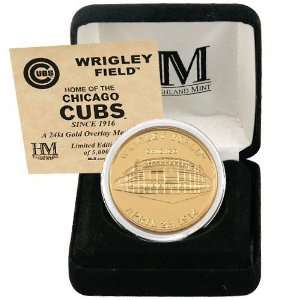  Highland Mint Chicago Cubs Wrigley Field 24KT Gold 