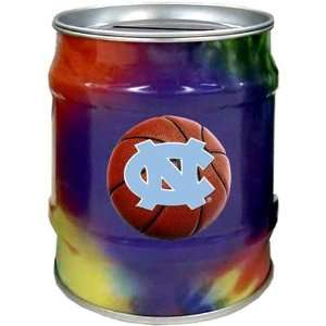  North Carolina Tar Heels UNC NCAA Basketball Tie Dye Tin Bank 