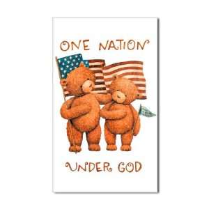  Sticker (Rectangle) One Nation Under God Teddy Bears with 