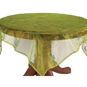   Olive Green Organza Square Table Cloths 54