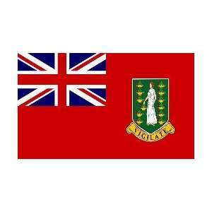 4 ft. x 6 ft. British Virgin Island Flag Red w/ Line, Snap 