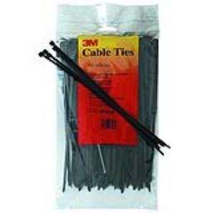 3M 06203 Weather Resisant Standard Cable Tie, 12 Inch, Black, 100 