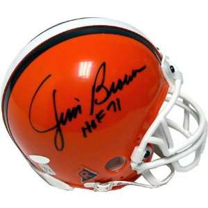  Jim Brown Cleveland Browns HOF Autographed Mini Helmet 