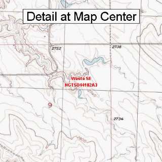   Map   Wasta SE, South Dakota (Folded/Waterproof)