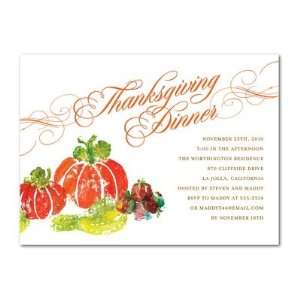 Thanksgiving Party Invitations   Watercolor Harvest By Hello Little 