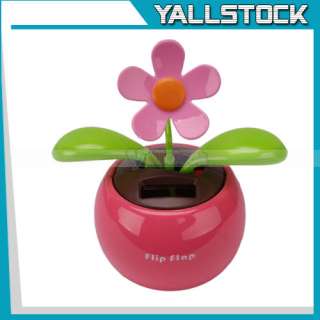 Flip Flap Solar Power Flower Flowerpot Swing Toy New  