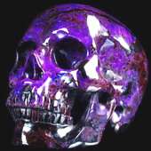 LARGEST 3.3 Sugilite Carved Crystal Skull, Super Realistic, Gemstone