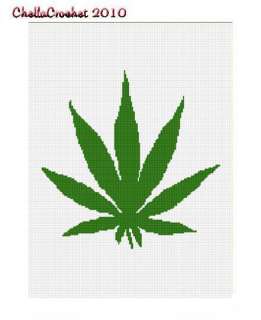 Marijuana Leaf Afghan Crochet Pattern Graph  