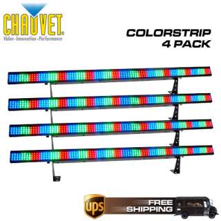 CHAUVET COLORSTRIP LED RGB DJ LIGHTING BAR 4 PACK 781462000431  