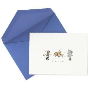  Crane & Co. Circus Themed Pearl White Thank You Notes 