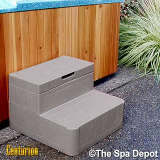 Deluxe Hot Tub Spa Storage Steps  Grey or Redwood Color  