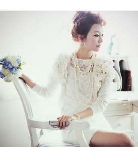 Fashion strand style Imitation Pearl multilayer Necklace  