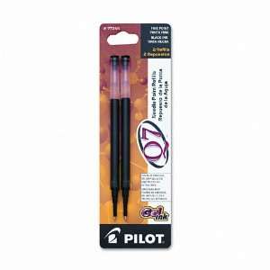 Pilot  Refill for Q7 Retractable Gel Roller Ball Pen, Fine, Black Ink 