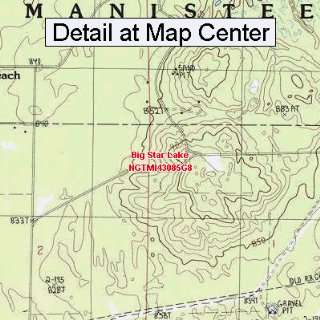 USGS Topographic Quadrangle Map   Big Star Lake, Michigan (Folded 