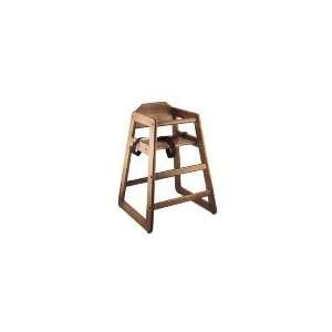   Unassembled Baby High Chair, 27 1/4 in High, Walnut Wood Finish Baby