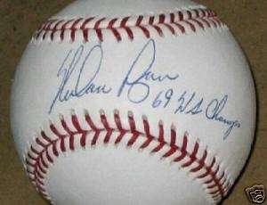 Nolan Ryan HOF 1966 1993 signed OML Baseball Astros GAI  