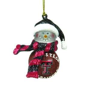  4 NCAA Texas Tech Red Raiders Basketball Snowman Christmas 