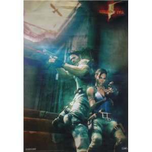  Resident Evil 5 Up Against The Wall Cloth Wall Scroll 