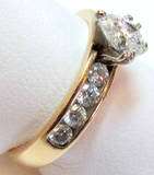 Pear and Round Diamond Engagement Ring Apprx. 1.00 ctw 14KT Gold 13831 