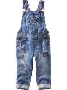 Gap Toddler Girls 1969 Denim Look Overall Size 4 4T NWT  