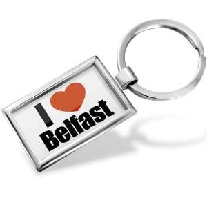 Keychain I Love Belfast region in Belfast, Northern Ireland   Hand 