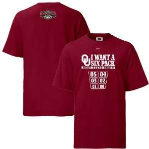  Nike Oklahoma Sooners Crimson Red River Shoot Out T shirt 