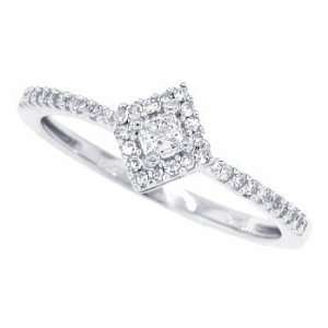   Cut Solitaire Promise Diamond Engagement Ring in 14Kt White Gold 5