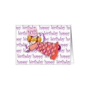  102 Years Old Cupcake Angel Birthday Card Toys & Games