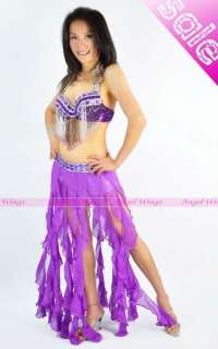 belly dance 2 pics cost​ume 36B/C bra&skirt 9 colours  